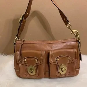 バッグ Coach Legacy Turn Lock Shoulder Bag Coach Legacy Shoulder Bag Signature Canvas Leather Turn Lock
